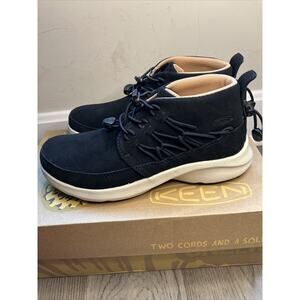 KEEN UNEEK Women's Waterproof Cord Knit Chukka Boots Black/birch Size 6.5 New